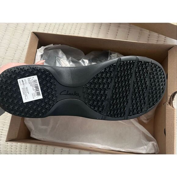 Clarks ClarksPro Gem Black Leather Work Shoes Women’s 8.5 M Slip Resistant Comfo main image 4